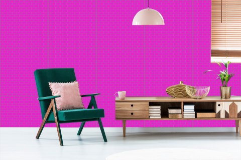 Tapeta Do Biura Nowoczesna Kolorowa Cegła