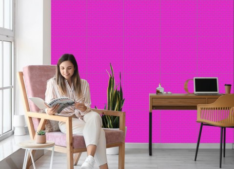 Tapeta Do Biura Nowoczesna Kolorowa Cegła