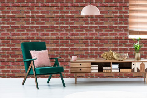 Tapeta Do Salonu Ceglana Ściana Cegły Efekt 3D