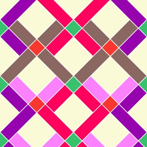 Tapeta Geometryczna - Kolorowe Romby