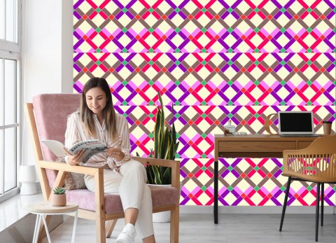 Tapeta Geometryczna - Kolorowe Romby