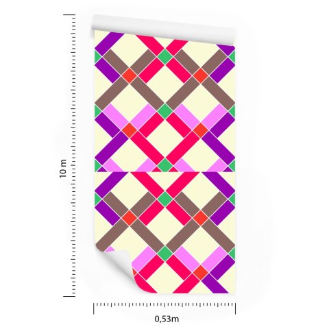 Tapeta Geometryczna - Kolorowe Romby
