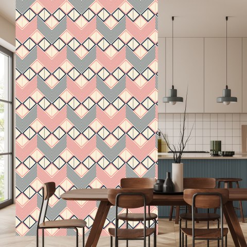 Tapeta Geometryczne Wzory W Stylu Retro