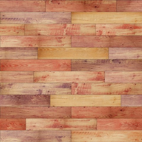 Tapeta Kolorowe Poziome Deski Drewniane