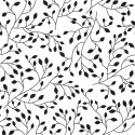 Tapeta Retro - Czarne Liście