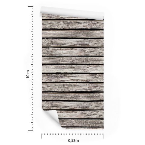 Tapeta Stare Poziome Deski Drewniane