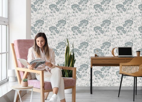 Tapeta Dla Dzieci Leśne Zwierzątka Drzewa Szkic