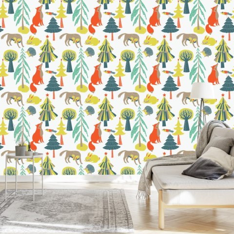 Tapeta Dla Dzieci - Leśne Zwierzęta