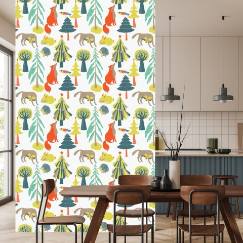 Tapeta Dla Dzieci - Leśne Zwierzęta