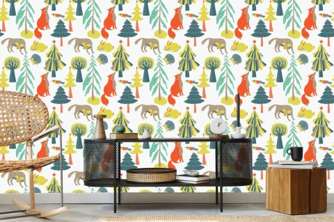 Tapeta Dla Dzieci - Leśne Zwierzęta