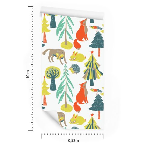 Tapeta Dla Dzieci - Leśne Zwierzęta