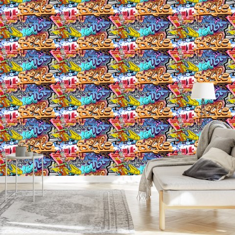 Tapeta Graffiti Na Ścianie