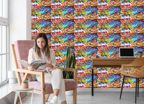 Tapeta Graffiti Na Ścianie