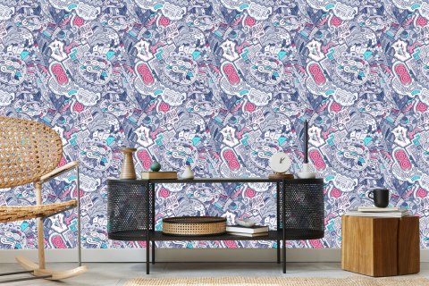 Tapeta Graffiti W Pastelowych Kolorach