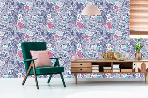 Tapeta Graffiti W Pastelowych Kolorach