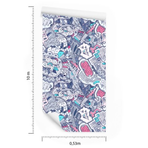 Tapeta Graffiti W Pastelowych Kolorach