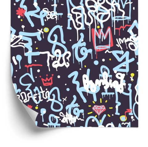 Tapeta Graffiti Z Diamentami