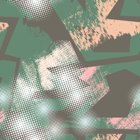 Tapeta Graffiti Z Zielonymi Elementami