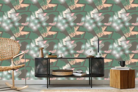 Tapeta Graffiti Z Zielonymi Elementami