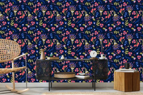 Tapeta Kwiaty Polne W Stylu Boho