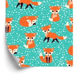 Tapeta Liski Na Tle Kropek