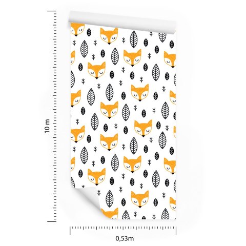 Tapeta Lisy Z Liśćmi