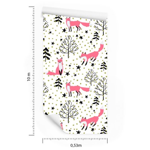 Tapeta Malowane Liski W Lesie