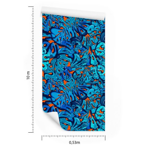 Tapeta Napisy Graffiti W Odcieniach Niebieskiego