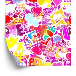 Tapeta Różowe Graffiti