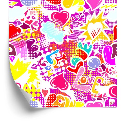 Tapeta Różowe Graffiti