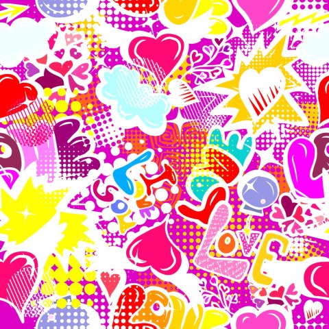 Tapeta Różowe Graffiti