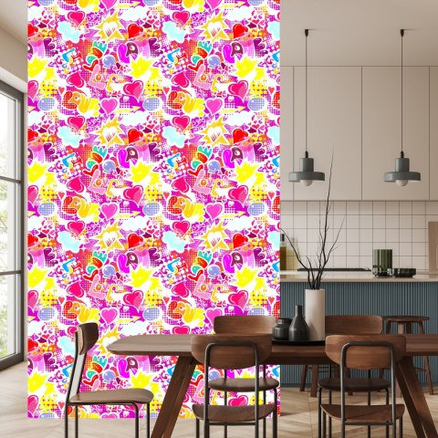 Tapeta Różowe Graffiti