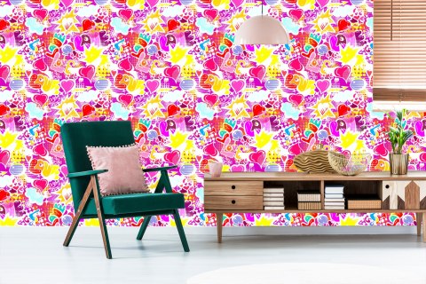 Tapeta Różowe Graffiti