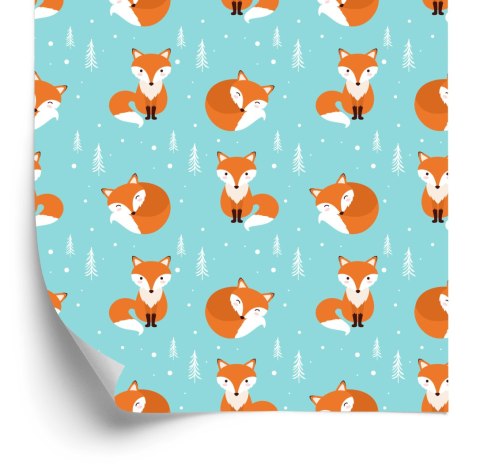 Tapeta Śpiące Liski W Lesie