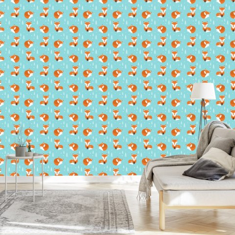 Tapeta Śpiące Liski W Lesie