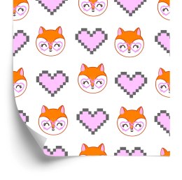 Tapeta Wesołe Liski Z Serduszkami