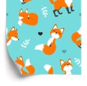 Tapeta Wesołe Lisy Z Serduszkami