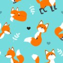 Tapeta Wesołe Lisy Z Serduszkami