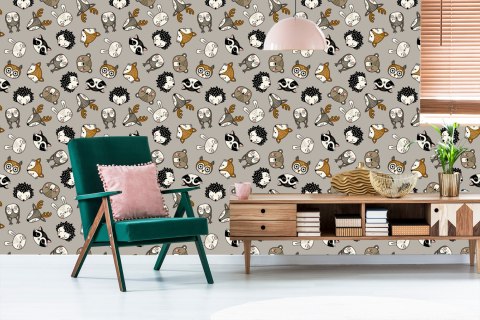 Tapeta Wesołe Zwierzęta Leśne