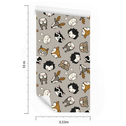 Tapeta Wesołe Zwierzęta Leśne