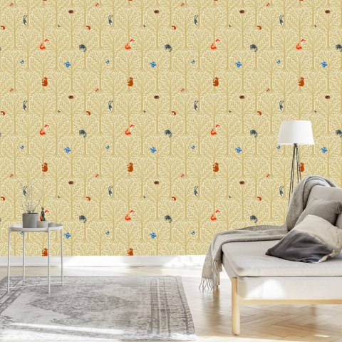 Tapeta Zwierzęta Leśne Pośród Drzew