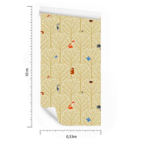 Tapeta Zwierzęta Leśne Pośród Drzew