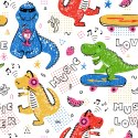 Tapeta Dla Dzieci, Kolorowe Krokodyle, Deskorolki