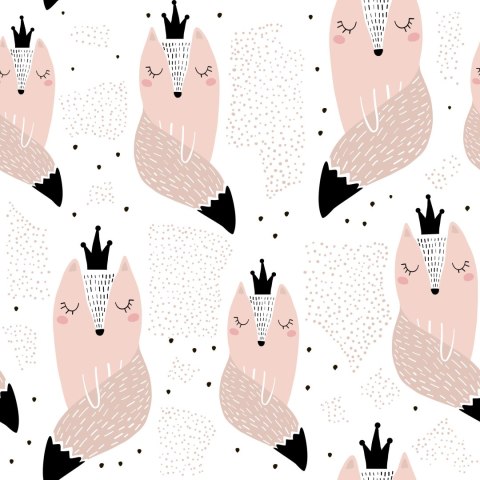 Tapeta Dla Dzieci - Lisie Księżniczki