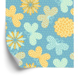 Tapeta Dla Dzieci - Motylki I Kwiatki