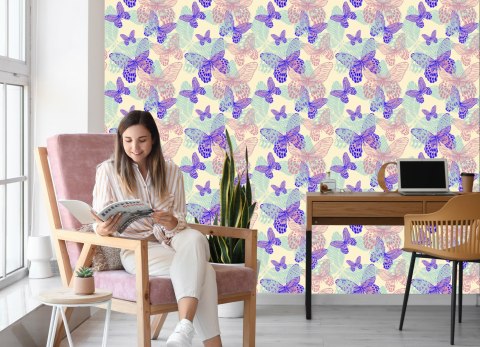 Tapeta Do Kuchni, Kolorowe Motyle, Natura