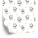 Tapeta Pandy Z Liśćmi W Tle