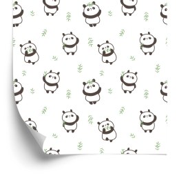 Tapeta Pandy Z Liśćmi W Tle