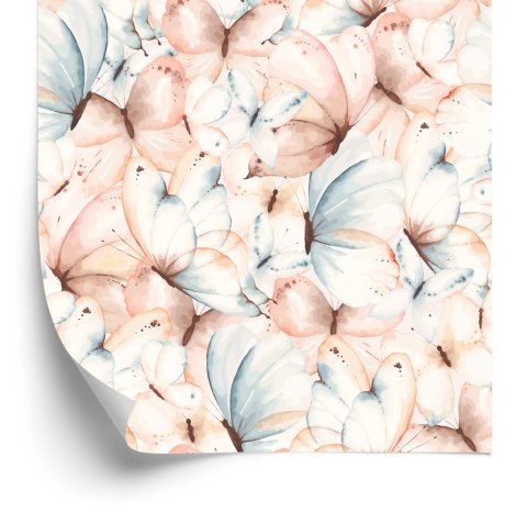 Tapeta Ścienna, Pastelowe Motyle, Pokój Dziecięcy