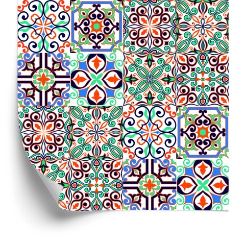 Tapeta Do Jadalni, Mozaika, Wzory, Imitacja Płytek